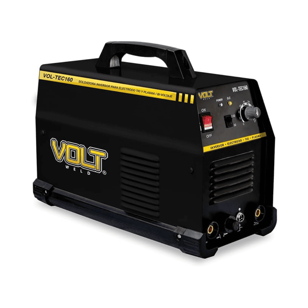 Soldadora inversor VOL-TEC160 Electrodo Tig HF y Plasma, Bi-Voltaje